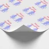 Frohe Weihnachten lila Pastelkiefer Wasser Geschenkpapier (Ecke)