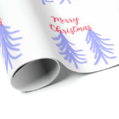 Frohe Weihnachten lila Pastelkiefer Wasser Geschenkpapier (Rolleneckpunkt)