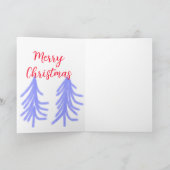 Frohe Weihnachten lila Pastelkiefer Wasser Karte (Innenseite)