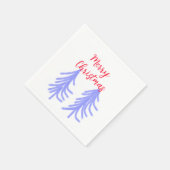 Frohe Weihnachten lila Pastelkiefer Wasser Serviette (Ecke)