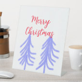 Frohe Weihnachten lila Pastelkiefer Wasser Sockelschild (In Situ)