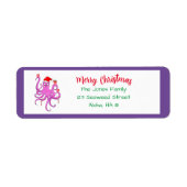 Frohe Weihnachten Lila Santa Octopus (Vorne)