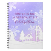 Frohe Weihnachten Lila Schneeflocken im Weißen Hau Notizblock (Vorderseite)