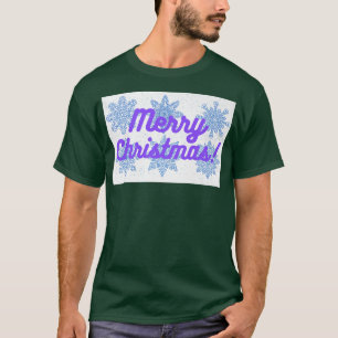 Frohe Weihnachten Lila Tet und Schneeflocken Desig T-Shirt