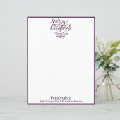 Frohe Weihnachten Lila Urlaub Personalisiert (Stehend Vorderseite)