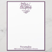 Frohe Weihnachten Lila Urlaub Personalisiert (Vorderseite)