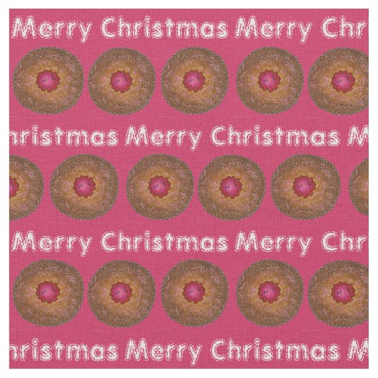 Frohe Weihnachten Linzer Torte Cookie Holiday Back Stoff (Nahaufnahme)