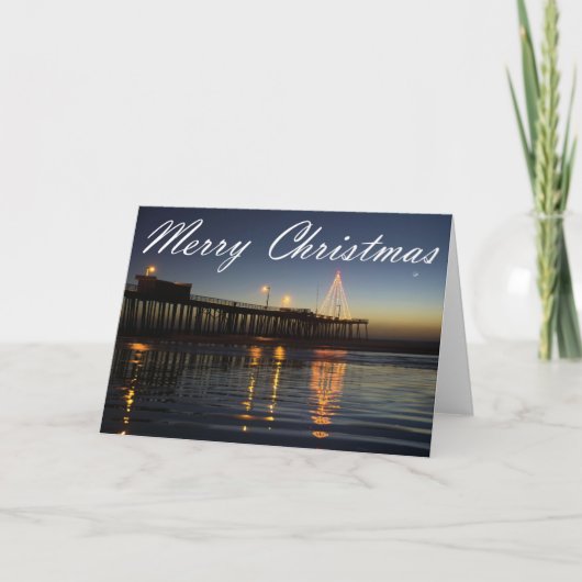 Frohe Weihnachten - Lit Pier Card Karte (Vorderseite)