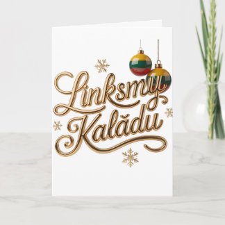 Frohe Weihnachten | Litauische Frohe Weihnachten G Karte