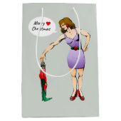 Frohe Weihnachten Little Elf Mittlere Geschenktüte (Vorderseite)