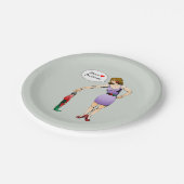 Frohe Weihnachten Little Elf Pappteller (Schrägansicht)