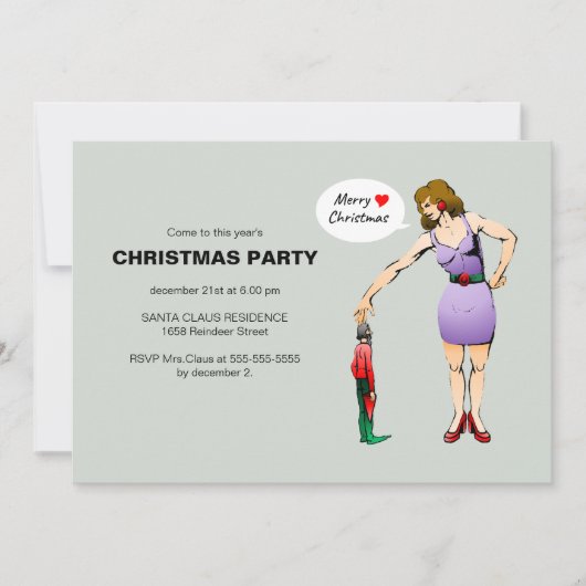 Frohe Weihnachten Little Elf Party Einladung (Vorderseite)