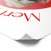 Frohe Weihnachten Little White Dog Poster (Ecke)