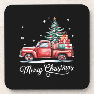 Frohe Weihnachten LKW Lustiger Baum Essential Getränkeuntersetzer