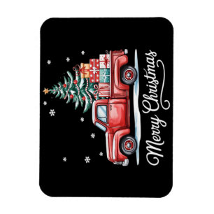 Frohe Weihnachten LKW Lustiger Baum Essential Magnet