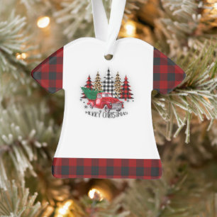 Frohe Weihnachten LKW und Bäume Ornament
