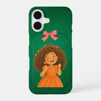 Frohe Weihnachten Lockenkopf-Mädchen iPhone-Hülle iPhone 16 Hülle