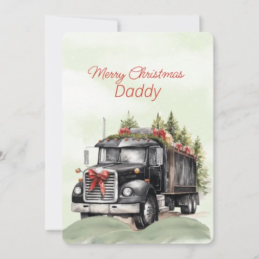 Frohe Weihnachten Long Haul Trucker Daddy (Vorderseite)