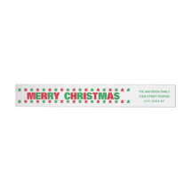 Frohe Weihnachten - Long Return Address Label