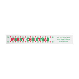 Frohe Weihnachten - Long Return Address Label