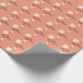 Frohe Weihnachten lustig niedlich orange Muster Du Geschenkpapier (Ecke)