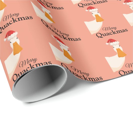 Frohe Weihnachten lustig niedlich orange Muster Du Geschenkpapier (Rolleneckpunkt)