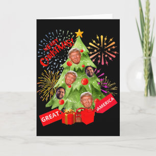 Frohe Weihnachten Lustig Trump Großartig Amerika X Karte