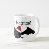 Frohe Weihnachten lustige Gothic-Fledermaus für ba Kaffeetasse (VorderseiteRechts)
