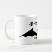 Frohe Weihnachten lustige Gothic-Fledermaus für ba Kaffeetasse (Links)