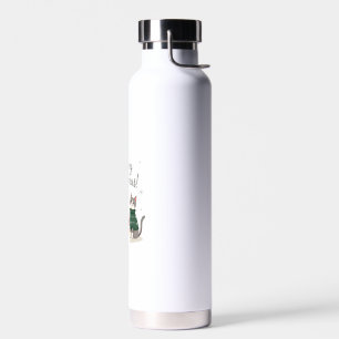 Frohe Weihnachten Lustige Katze Weihnachten Feiert Trinkflasche