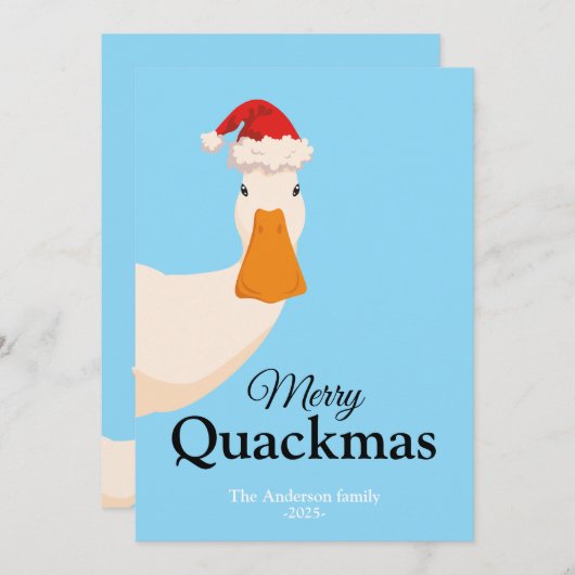 Frohe Weihnachten lustige niedliche Duck (Vorne/Hinten)