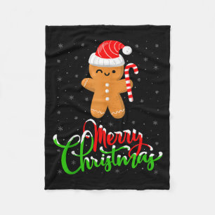 Frohe Weihnachten Lustiger Lebkuchen-Keks-Backen C Fleecedecke