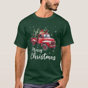 Frohe Weihnachten Lustiger Weihnachtsbaum Roter LK T-Shirt