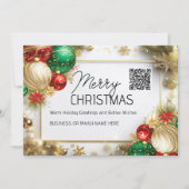 Frohe Weihnachten luxuriöses weißes Gold QR Geschä (Vorderseite)