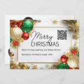 Frohe Weihnachten luxuriöses weißes Gold QR Geschä (Vorne/Hinten)