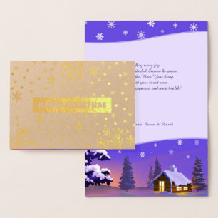 Frohe Weihnachten. Luxus Real Foil Cards Folienkarte