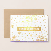 Frohe Weihnachten. Luxus Real Foil Cards Folienkarte (Vorderseite mit Umschlag)
