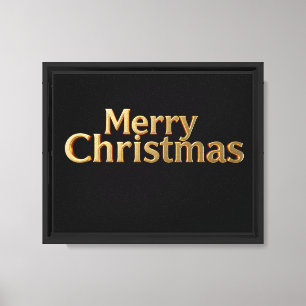 Frohe Weihnachten Luxus-Typografie Leinwand 10х8 1