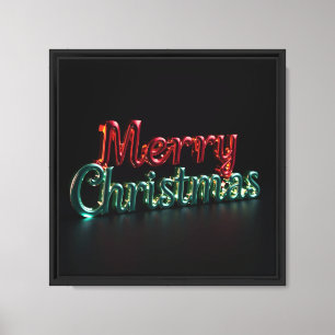 Frohe Weihnachten Luxus-Typografie Leinwand 12х12