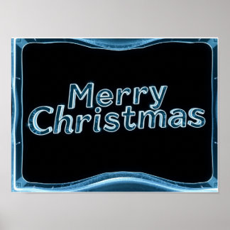 Frohe Weihnachten Luxus-Typografie-Poster Papier H Poster