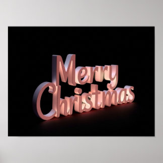 Frohe Weihnachten Luxus-Typografie-Poster Papier H Poster