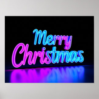Frohe Weihnachten Luxus-Typografie-Poster Papier H Poster