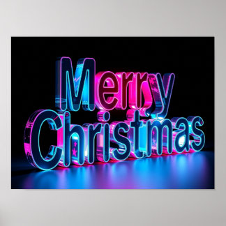 Frohe Weihnachten Luxus-Typografie-Poster Papier H Poster