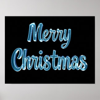 Frohe Weihnachten Luxus-Typografie-Poster Papier H Poster