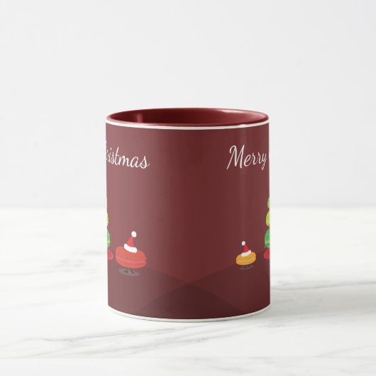 Frohe Weihnachten Macarons | Tasse (Zentrum)