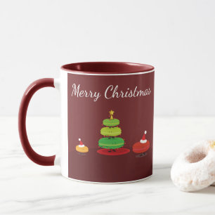 Frohe Weihnachten Macarons   Tasse