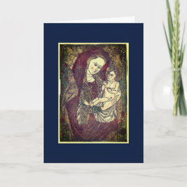 "FROHE WEIHNACHTEN" MADONNA & CHILD CHRISTMAS CARD