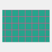 Frohe Weihnachten Magenta Hot Pink Emerald Green Geschenkpapier Set (Vorderseite 3)