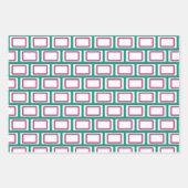 Frohe Weihnachten Magenta Hot Pink Emerald Green Geschenkpapier Set (Vorderseite 2)