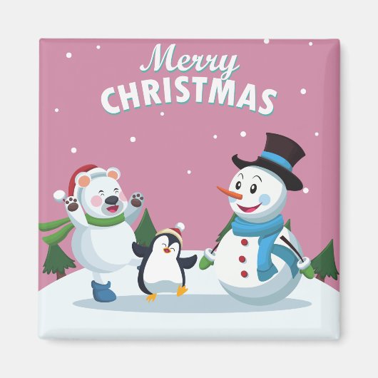 Frohe Weihnachten Magnet (Vorne)